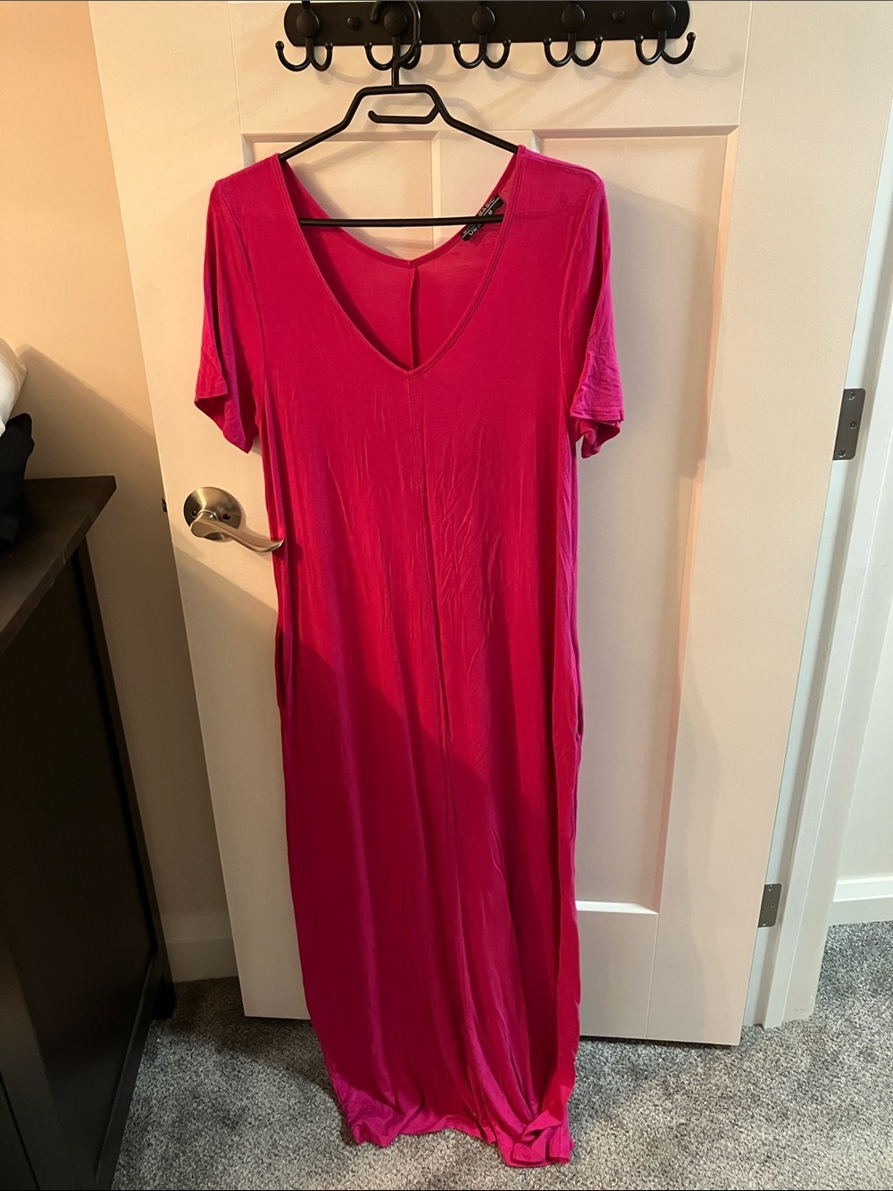 Pink cotton maxi with pockets
